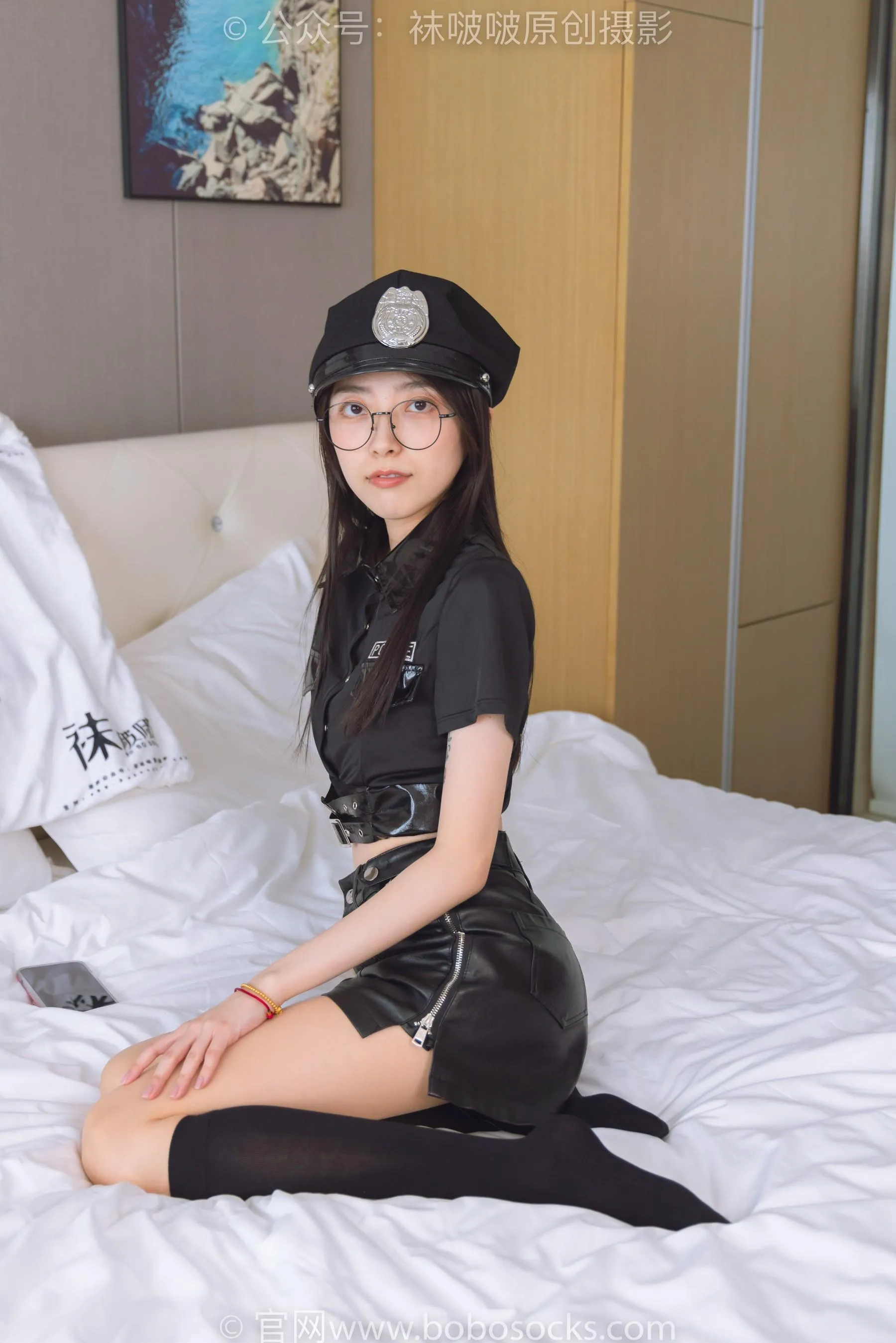 [BoBoSocks袜啵啵]NO.198 稚予-皮鞋、黑色小腿袜、高跟鞋、肉丝 [86P]插图